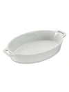 Staub 9" Oval Stoneware Baking Dish In White