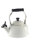 Le Creuset Classic Enamel On Steel 1.7 Qt. Whistling Tea Kettle In White