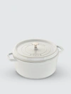 Staub Enameled Cast Iron 4-qt. Round Cocotte In White