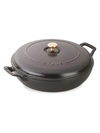 Staub 3.5-quart Cast Iron Braiser & Lid In Matte Black