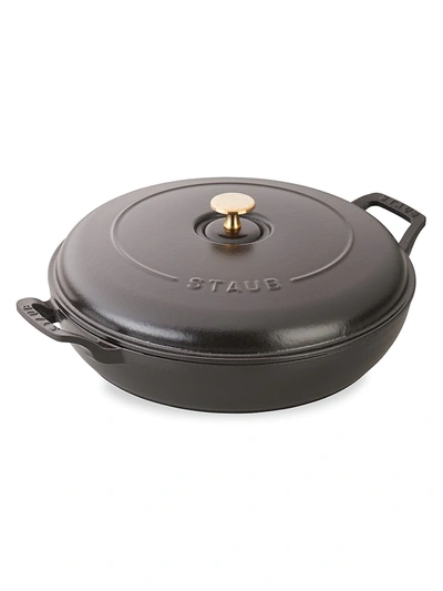 Staub 3.5-quart Cast Iron Braiser & Lid In Matte Black