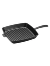 Staub 12" Cast Iron Square Grill Pan In Black