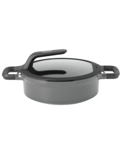 Berghoff Gem Collection Nonstick 2.3-qt. Two-handled Covered Saute Pan In Gray