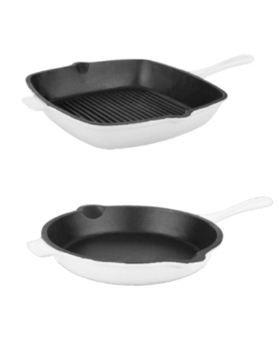 Berghoff Neo Collection Cast Iron 2-pc. Cookware Set In White