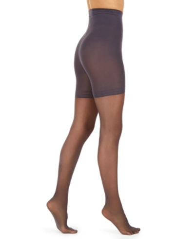 Donna Karan Women's Signature Satin Sheer Pantyhose With Restore Technology D0b109 In Off Black