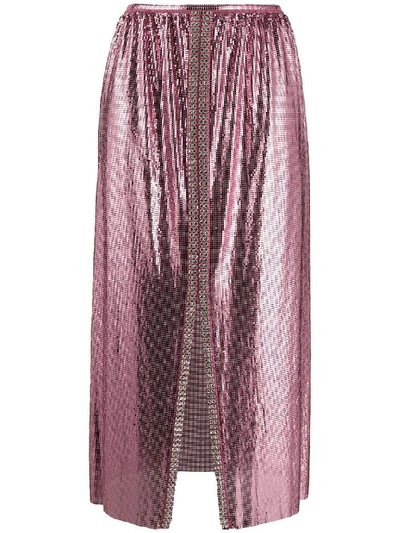 Paco Rabanne Women's Pink Synthetic Fibers Skirt