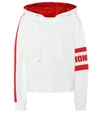 Moncler Logo-stripe Drawstring Hoodie In White