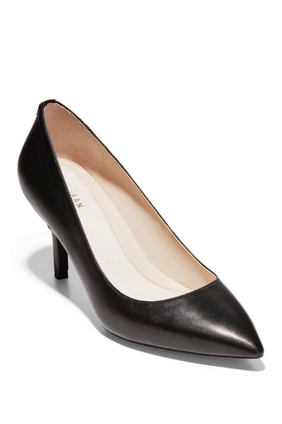 Cole Haan The Go-to Leather Stiletto Pump In Black Leat
