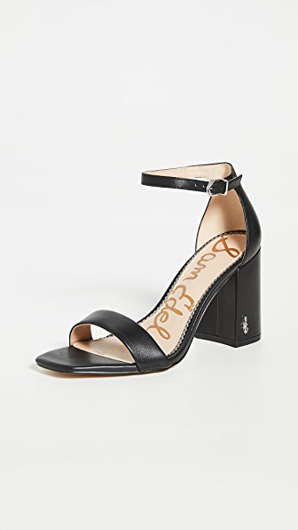 sam edelman black heel sandals