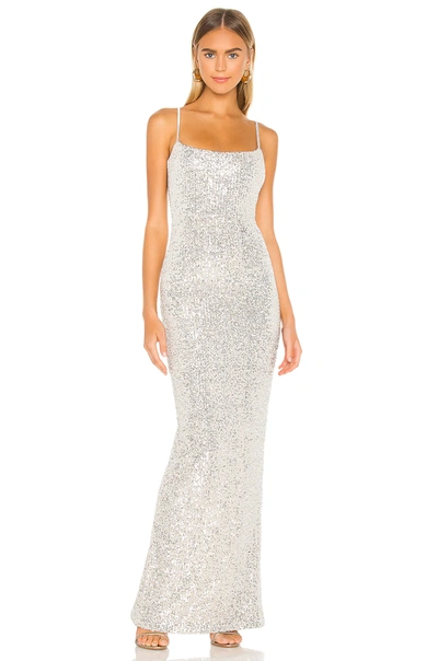 Nookie Lovers Nothings Sequin Gown In Silver