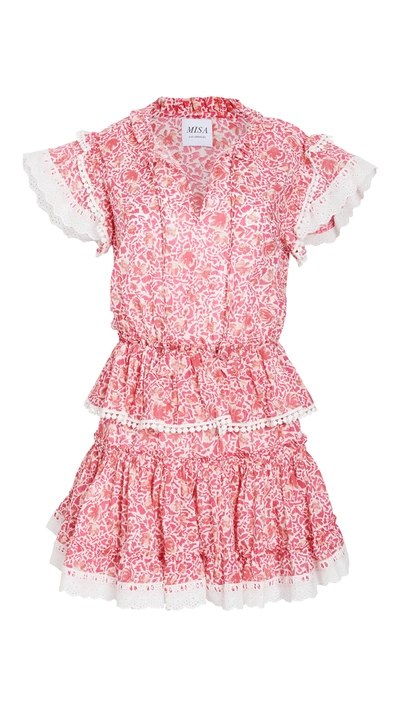 Misa Lilian Dress In Pink Animal Floral