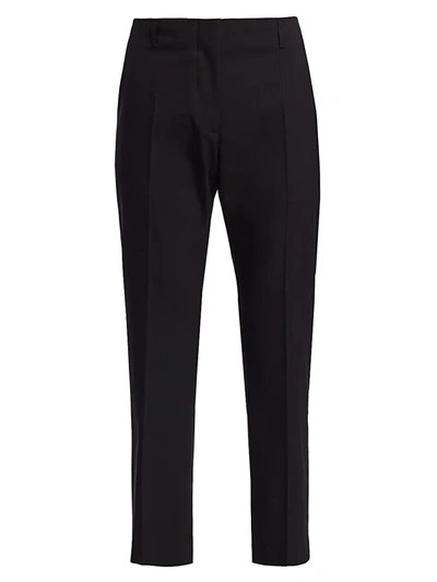 Dries Van Noten Womens Black Tapered Mid-rise Crepe Trousers 8