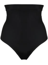 Spanx Suit Your Fancy High-rise Stretch-jersey Thong In Schwarz