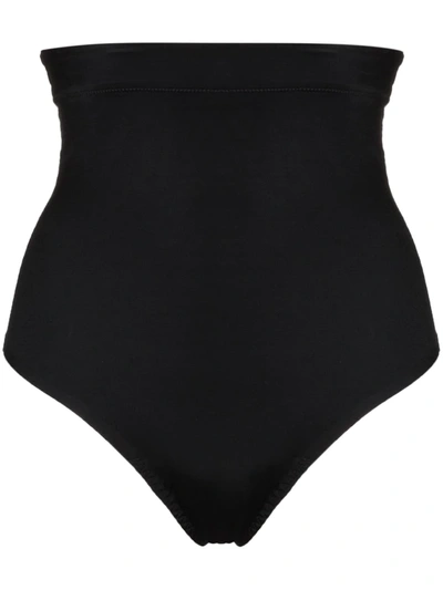 Spanx Suit Your Fancy High-rise Stretch-jersey Thong In Schwarz