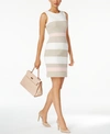 Tommy Hilfiger Colorblock Sheath Dress In Ivory/khaki/ballerina