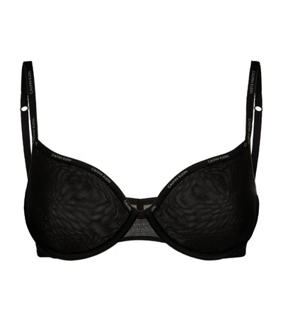 Calvin Klein Constant Racerback Demi Bra In 001 Black