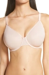 Wacoal Back Appeal Polka-dot Pattern Minimiser-cup Stretch-woven Bra In Rose Dust