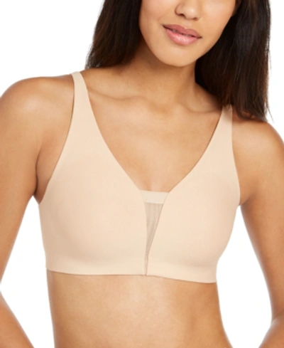 Calvin Klein Women's Plus Size Invisibles Comfort Wirefree Unlined Bralette Qf5666 In Bare