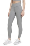 Nike One Luxe Women's Heathered Mid-rise Leggings In Iron Grey/ Heather/ Clear