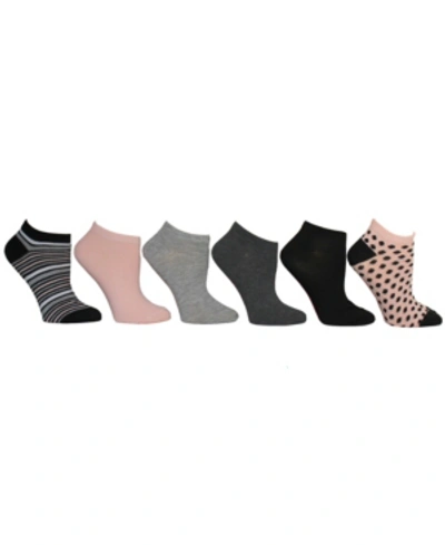 Betsey Johnson Ladies Low Cut Socks, Pack Of 6 In Multi