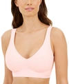 Calvin Klein Women's Invisibles Comfort Plunge Push-up Bralette Qf5785 In Nymphs Thigh
