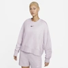 Nike Sportswear Collection Essentials Women's Oversized Fleece Crew In Purple