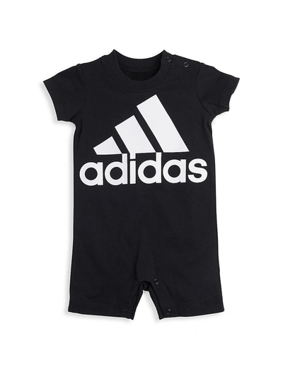 Adidas Originals Baby Boys Shortie Short Sleeves Romper In Black