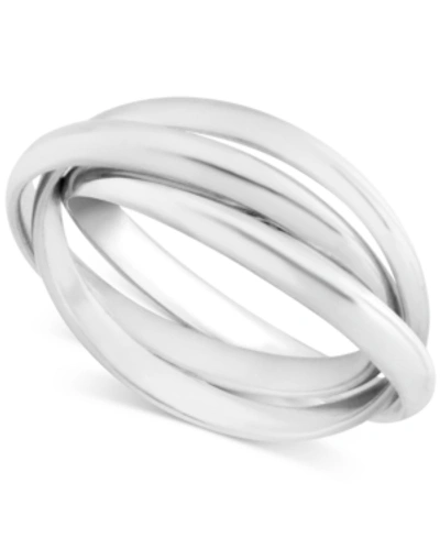 Essentials Multi Row Rolling Ring In Silver Plate Or Gold Plate