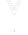 Ettika Layered Opal Lariat Women's Necklace Set Of 3 In White