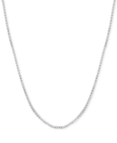 Essentials Silver Plated Box Link 18" Chain Necklace