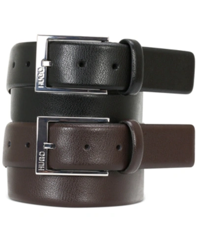 Hugo Boss By  Men's Gellot Leather Belt In Black