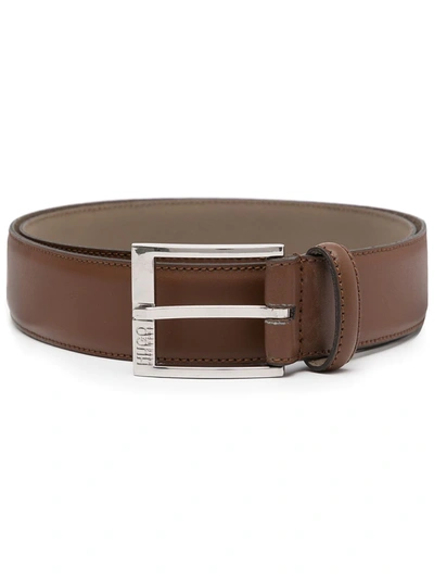 Hugo Boss Men's Gellot Leather Belt In Khaki | ModeSens