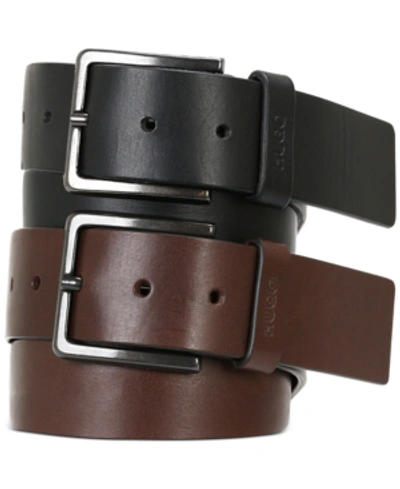 Hugo Boss Men's Gionios Casual Leather Belt In Black