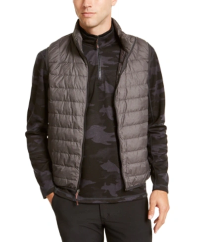 Hawke & Co. Outfitter Men's Packable Down Blend Puffer Vest In Dark Heather Grey