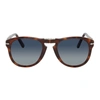 Persol Tortoiseshell Foldable Steve Mcqueen Sunglasses In Blue