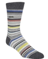 Calvin Klein Multistripe Emblem Socks In Frost Gray