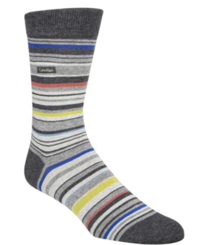 Calvin Klein Multistripe Emblem Socks In Frost Grey