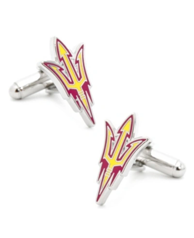 Cufflinks, Inc Arizona State University Sun Devils Pitchfork Cufflinks In Yellow