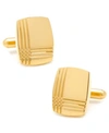 Cufflinks, Inc Stainless Steel Gold Tartan Plaid Cufflinks