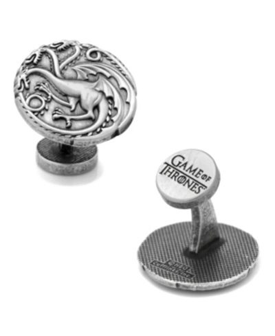 Cufflinks, Inc Targaryen Three Headed Dragon Sigil Cufflinks In Silver