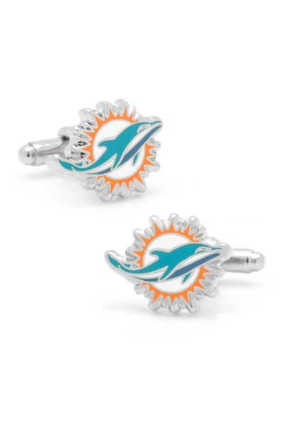 Cufflinks, Inc Nfl Miami Dolphins Cuff Links In Turquoise