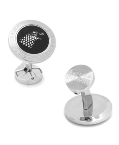 Cufflinks, Inc Stark Filigree Stainless Steel Cufflinks In Black