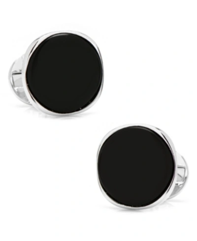 Cufflinks, Inc Sterling Silver Classic Formal Onyx Cufflinks In Black