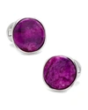 Cufflinks, Inc Sterling Classic Round Sugilite Nebula Cufflinks In Pink