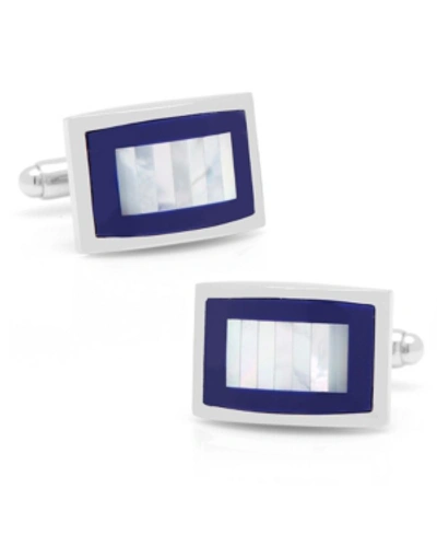 Cufflinks Inc. Mother-of-pearl And Lapis Blue Key Cufflinks