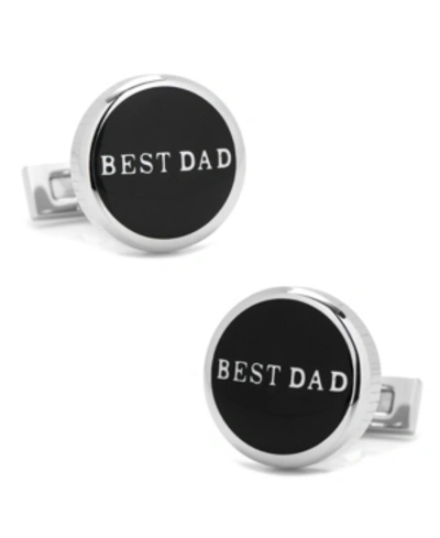 Cufflinks Inc. Best Dad Black Stainless Steel Cufflinks