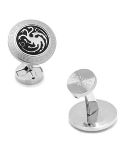 Cufflinks, Inc Targaryen Filigree Stainless Steel Cufflinks In Black