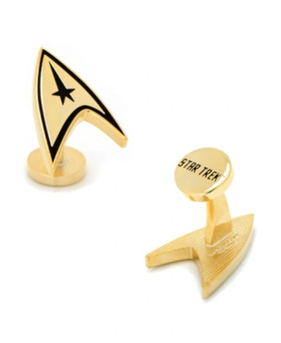 Cufflinks, Inc Plated Delta Shield Cufflinks In Gold