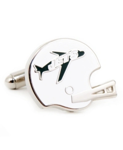 Cufflinks, Inc Retro New York Jets Helmet Cufflinks In White