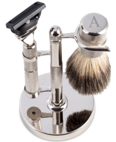 Bey-berk Men's Monogrammed Razor & Brush Set In 'a'